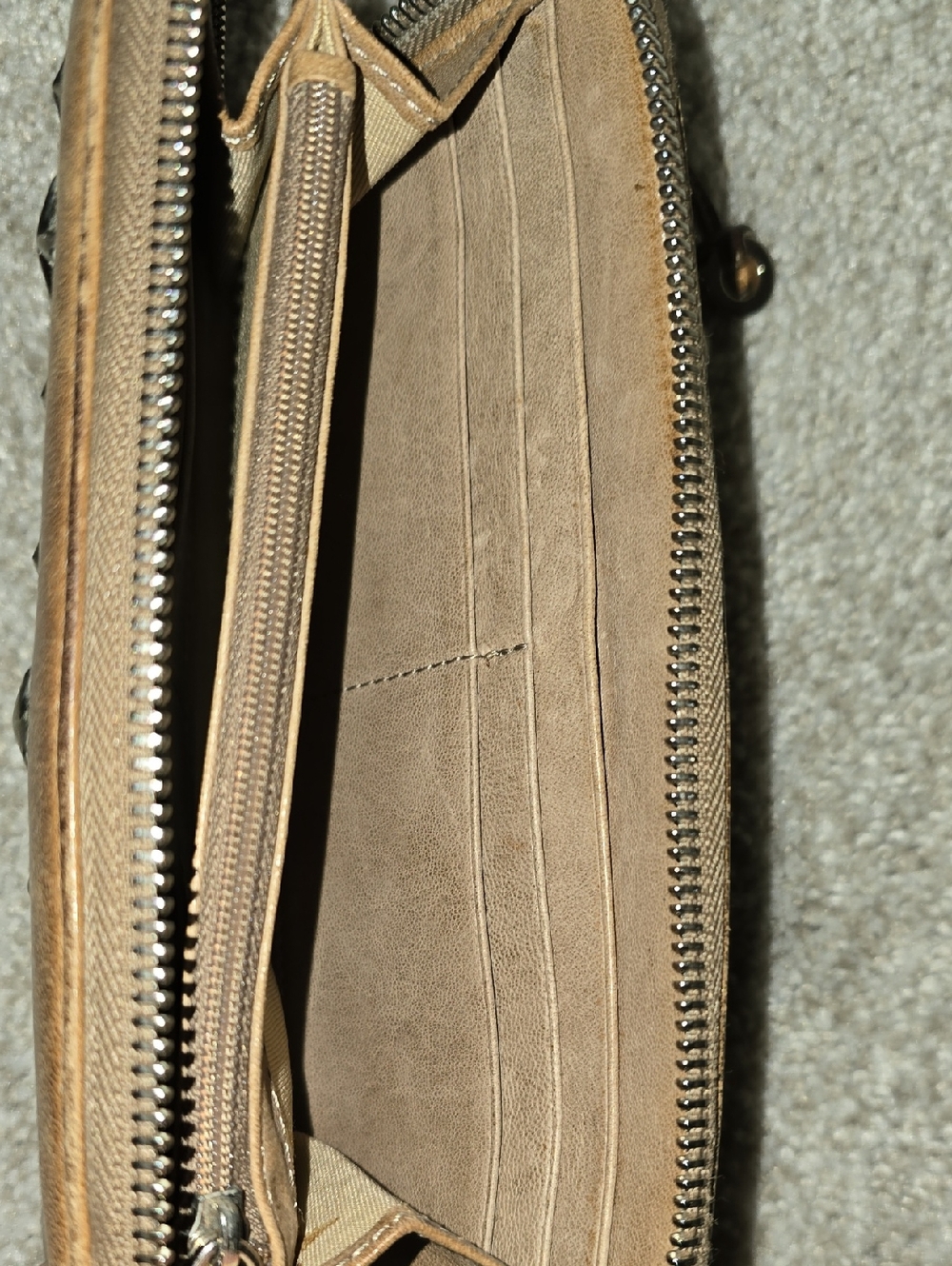Jimmy Choo Brown Star-Studded Leather Wristlet Wallet - Picture 10 of 12